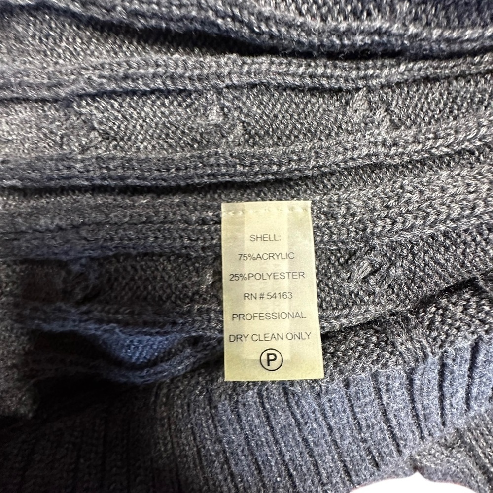 Calvin Klein ~ Women’s Grey Cable Knit LS Sweater Dress ~ Size M - Picture 8 of 10
